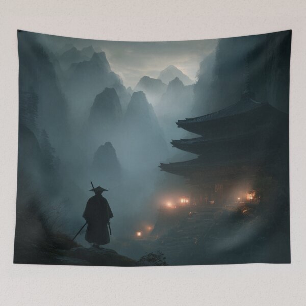 Item preview, Samurai Guarding the Ruined Temple designed and sold by Rtymer.