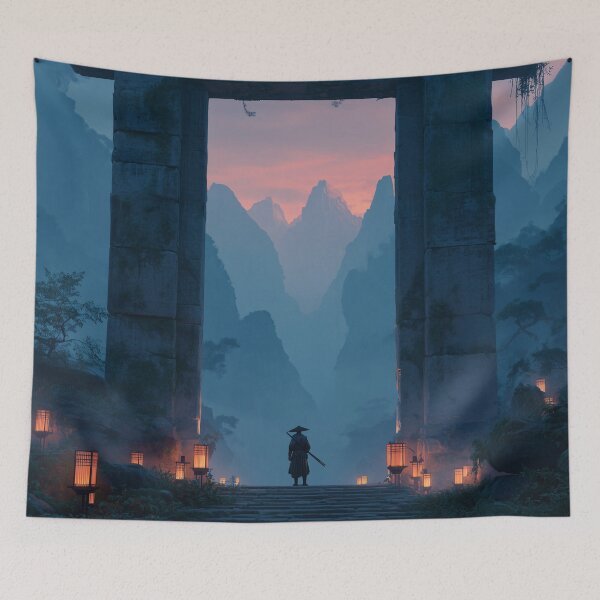 Item preview, Samurai Guarding the Ruined Temple designed and sold by Rtymer.
