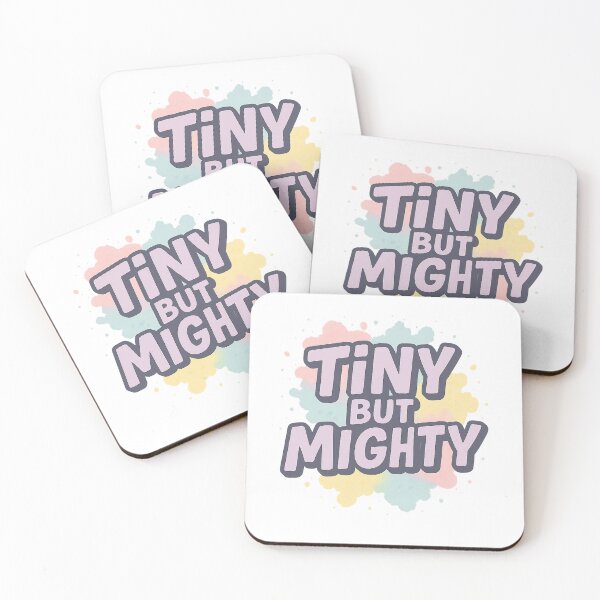 Item preview, Tiny But Mighty – Inspirational Baby & Kids Quote in Pastel Colors designed and sold by SoulThread Studio.