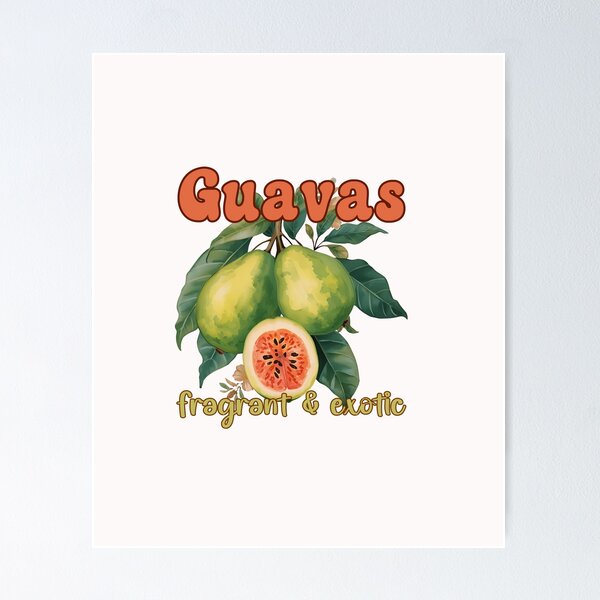 Item preview, Vintage Guava Art Print – Fragrant & Exotic Tropical Fruit Decor designed and sold by Sun Sand & Sea Art.