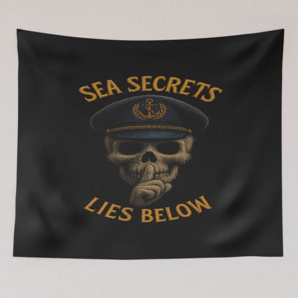 Item preview, Sea Secrets Lies Below – Captain Skull Design designed and sold by alizo74.