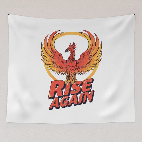 Item preview, Rise Again Phoenix | Mythological Firebird Inspirational Quote designed and sold by Tucker-Art.