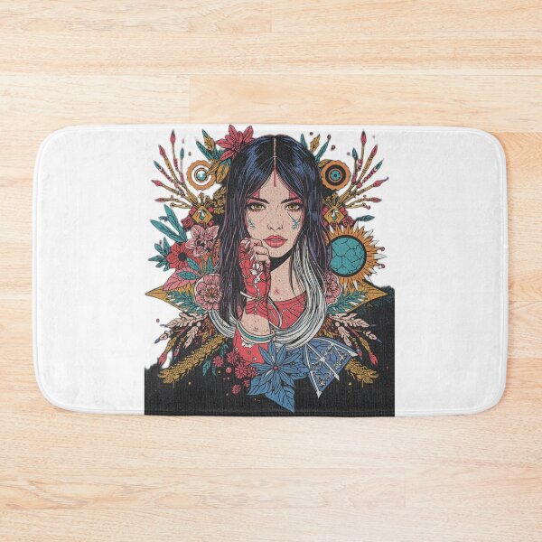 Item preview, Mystical Woman Surrounded by Floral Elements designed and sold by 10-18.