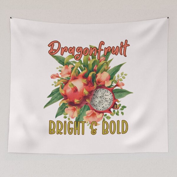 Item preview, Vintage Dragonfruit Print – Bright & Bold Tropical Wall Art designed and sold by Sun Sand & Sea Art.