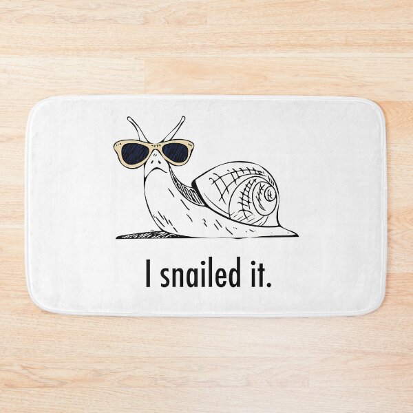 Item preview, I Snailed It Funny Pun Art - Cool Snail in Sunglasses Humour designed and sold by InfiniteOrbit.