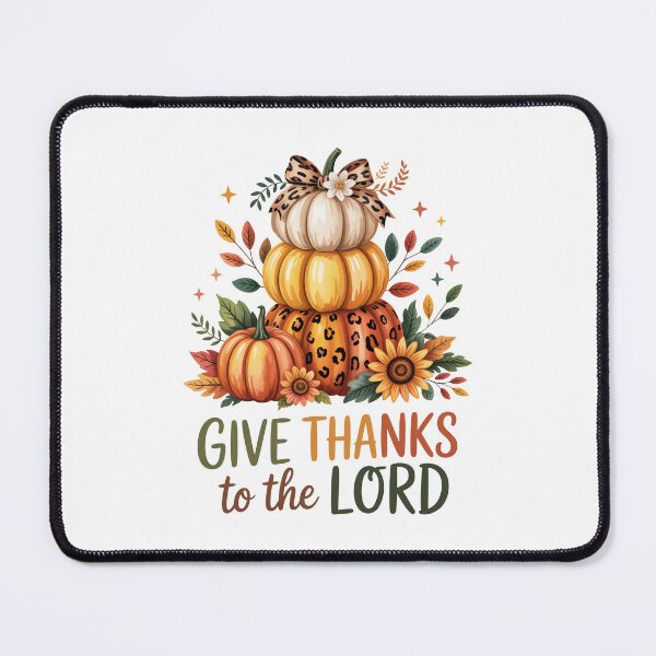 Item preview, Give Thanks to the Lord Fall Pumpkin Stack Christian Thanksgiving designed and sold by Merchrise.