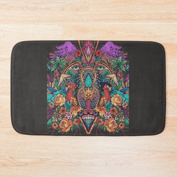 Item preview, Vibrant Tropical Mask with Floral and Animal Elements designed and sold by 10-18.
