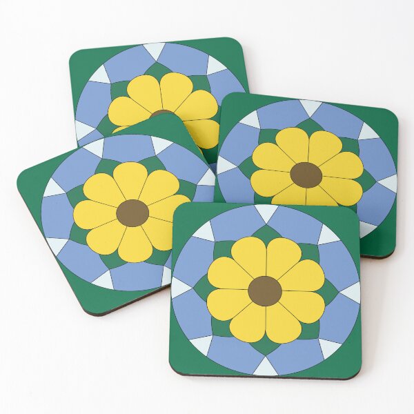 Item preview, Yellow Stained Glass Flower designed and sold by MegLiv.