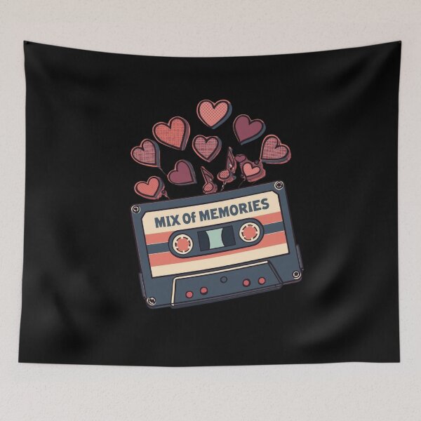 Item preview, Mix of Memories: Retro Cassette Tape Love Hearts Pop Art Design designed and sold by Tucker-Art.