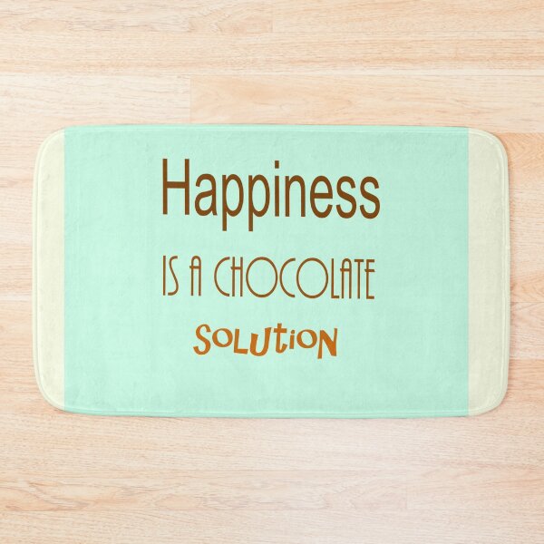 Item preview, Happiness Is a Chocolate Solution – Funny Quote Poster with Brown Text on Mint Background designed and sold by Beautiful art store.