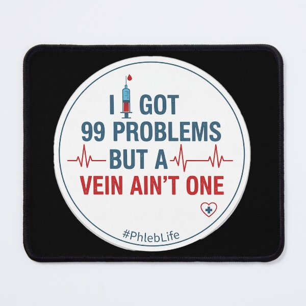 Item preview, I Got 99 Problems But a Vein Ain’t One – Funny Phlebotomist / Healthcare Worker Sticker designed and sold by glitchman2.
