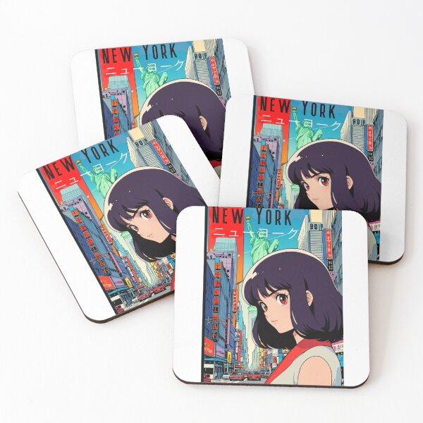 Item preview, Retro Anime Girl Cute New York EE.UU Travel 80s Design designed and sold by ANIMEX00.