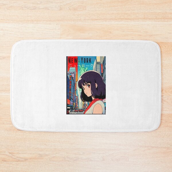 Item preview, Retro Anime Girl Cute New York EE.UU Travel 80s Design designed and sold by ANIMEX00.