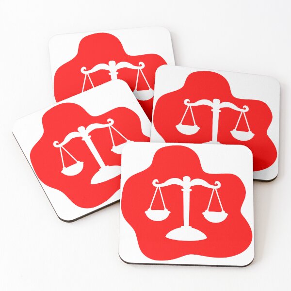 Item preview, Red Abstract Scales of Justice – Bold Legal Symbol Design designed and sold by MagicMe-JD.