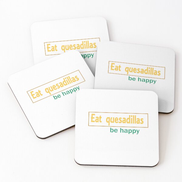 Item preview, Eat Quesadillas Be Happy: Bold Colorful Typographic  designed and sold by Beautiful art store.