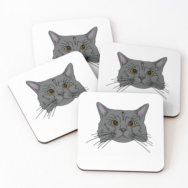 Item preview, Gray Cat Portrait  designed and sold by AbbyJDesigns.
