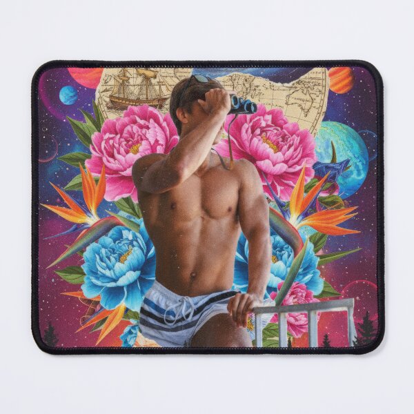Item preview, Cosmic Gaze - Homoerotic Surreal Art Collage designed and sold by Atlas Kai.