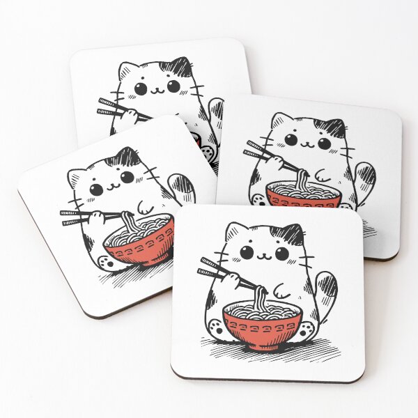Item preview, Ramen Cat Kawaii Anime Japanese Kawaii Neko designed and sold by Faissal Thomass.