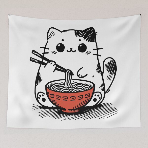 Item preview, Ramen Cat Kawaii Anime Japanese Kawaii Neko designed and sold by Faissal Thomass.