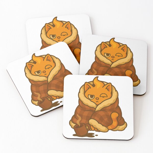 Item preview, Too Cozy to Move – Cute Orange Cat Wrapped in Blanket Cartoon designed and sold by MeowLaugh.