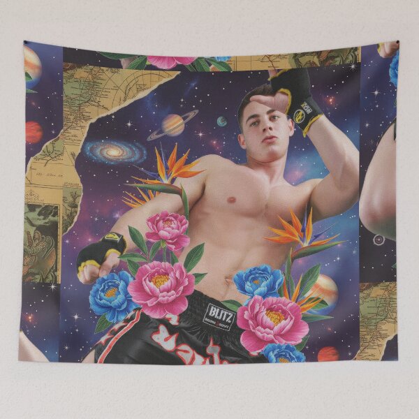 Item preview, The Victor - Gay Fighter Art Surreal Collage designed and sold by Atlas Kai.