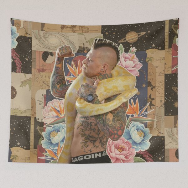 Item preview, Serpent's Kiss - Surreal Art Collage designed and sold by Atlas Kai.