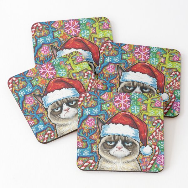 Item preview, Grumpy Claus – Funny Cat Ugly Christmas Sweater Art designed and sold by Art's Diner.