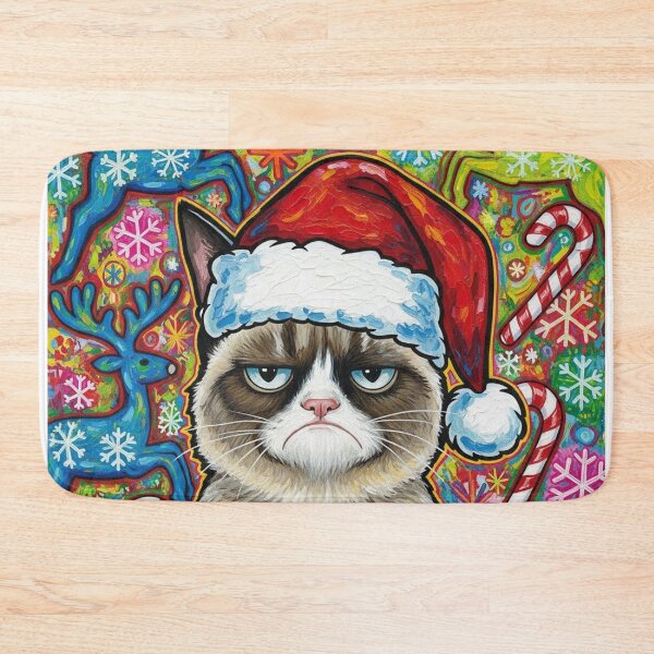 Item preview, Grumpy Claus – Funny Cat Ugly Christmas Sweater Art designed and sold by Art's Diner.