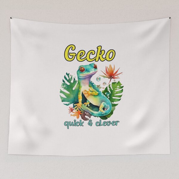 Item preview, Vintage Gecko Art – Quick & Clever Tropical Design | Retro Island Wall Decor designed and sold by Sun Sand & Sea Art.