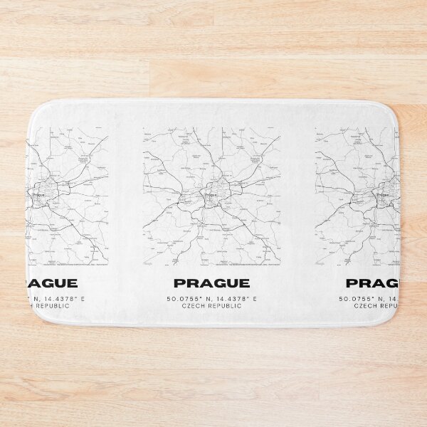 Item preview, Prague Minimalist Black and White City Map | Modern Czech Republic Wall Art designed and sold by RM-Journey.