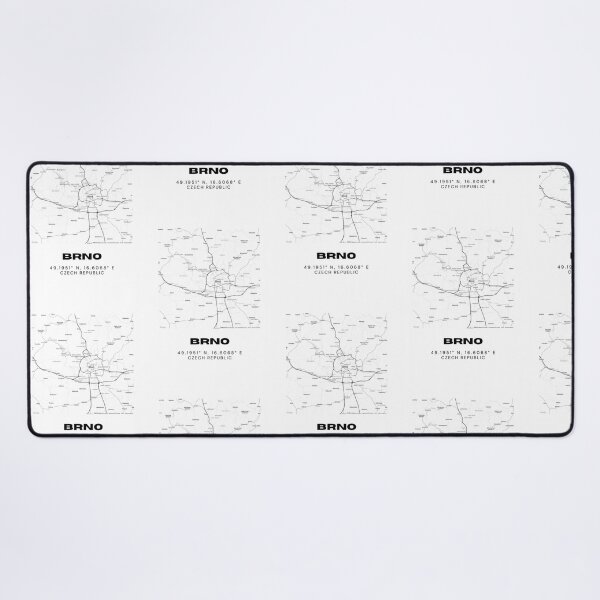 Item preview, Brno Minimalist City Map | Czech Republic Modern Black and White Poster designed and sold by RM-Journey.