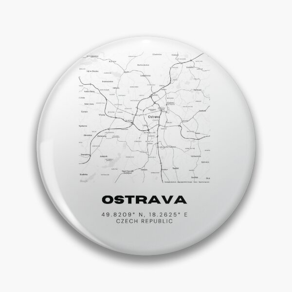 Item preview, Ostrava Black and White Map Print | Minimalist Czech City Poster designed and sold by RM-Journey.