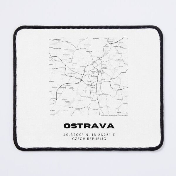 Item preview, Ostrava Black and White Map Print | Minimalist Czech City Poster designed and sold by RM-Journey.