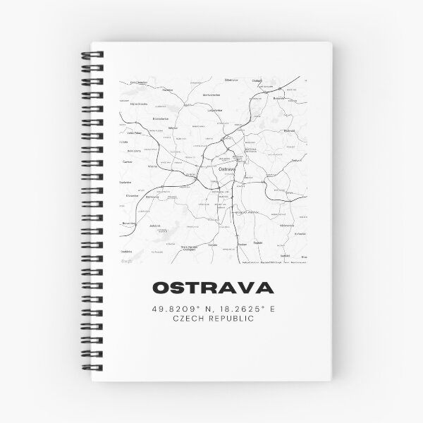 Item preview, Ostrava Black and White Map Print | Minimalist Czech City Poster designed and sold by RM-Journey.