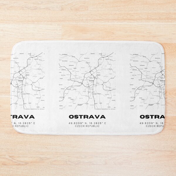 Item preview, Ostrava Black and White Map Print | Minimalist Czech City Poster designed and sold by RM-Journey.