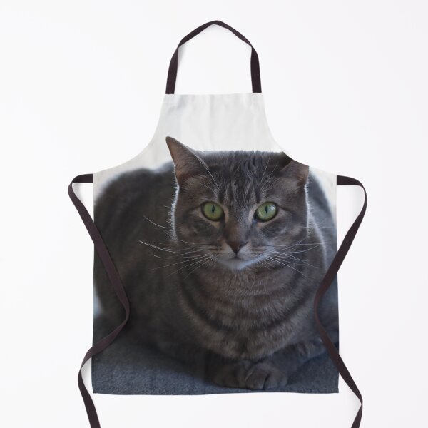 Item preview, Green-Eyed Majestic Grey Tabby Cat designed and sold by DelisMay Studio.
