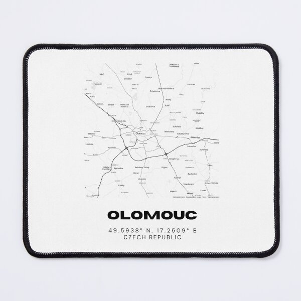 Item preview, Olomouc Minimalist Black and White Map | Czech Republic Historic City Print designed and sold by RM-Journey.