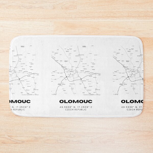 Item preview, Olomouc Minimalist Black and White Map | Czech Republic Historic City Print designed and sold by RM-Journey.