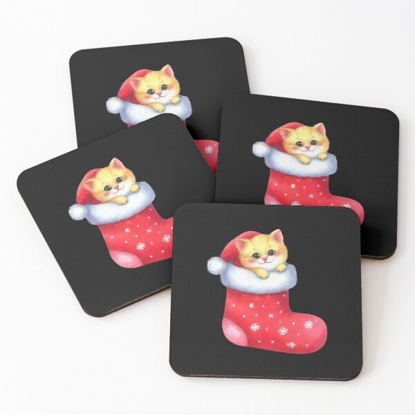 Item preview, Cute Christmas Cat In Santa Stocking  designed and sold by facegm.