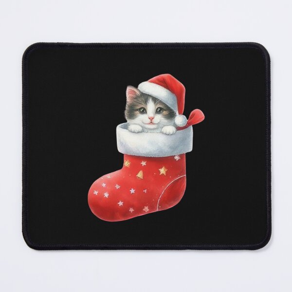Item preview, Cute Christmas Cat In Santa Stocking designed and sold by facegm.