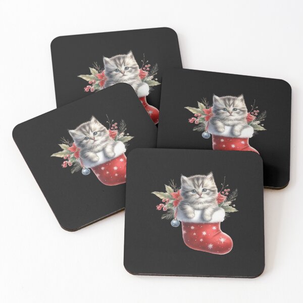 Item preview, Cute Christmas Cat In Santa Stocking  designed and sold by facegm.