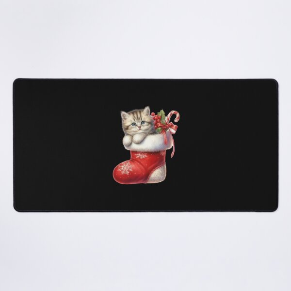 Item preview, Cute Christmas Cat In Santa Stocking designed and sold by facegm.