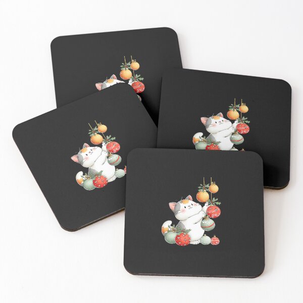 Item preview, Cute Christmas Cat Playing With Ornaments  designed and sold by facegm.