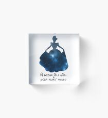 Cinderella Silhouette Acrylic Block