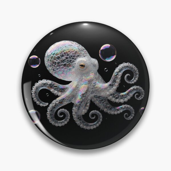 Item preview, Iridescent Bubble Octopus: Whimsical Sea Creature Fantasy Art designed and sold by Caira-Design.