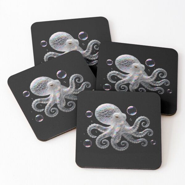 Item preview, Iridescent Bubble Octopus: Whimsical Sea Creature Fantasy Art designed and sold by Caira-Design.