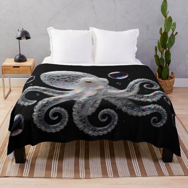 Item preview, Iridescent Bubble Octopus: Whimsical Sea Creature Fantasy Art designed and sold by Caira-Design.