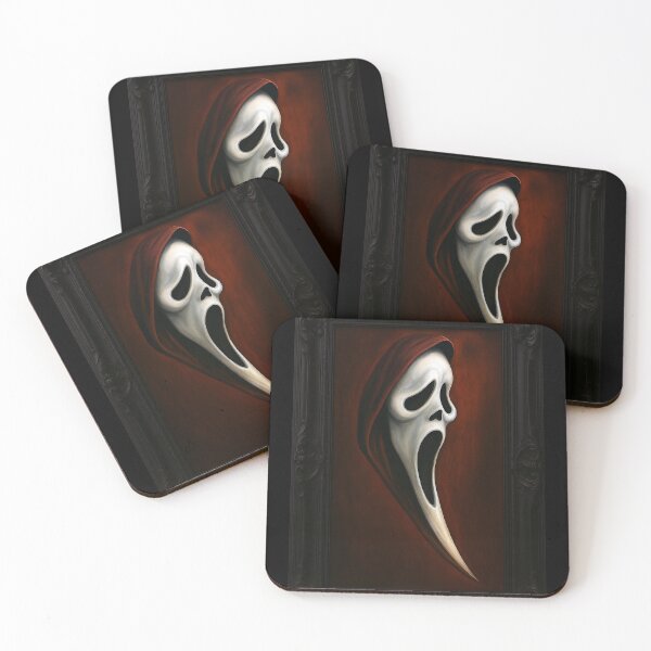 Item preview, Haunting Ghost Mask in Black Victorian Frame – Gothic Horror Art Print designed and sold by ldjcustomdesign.