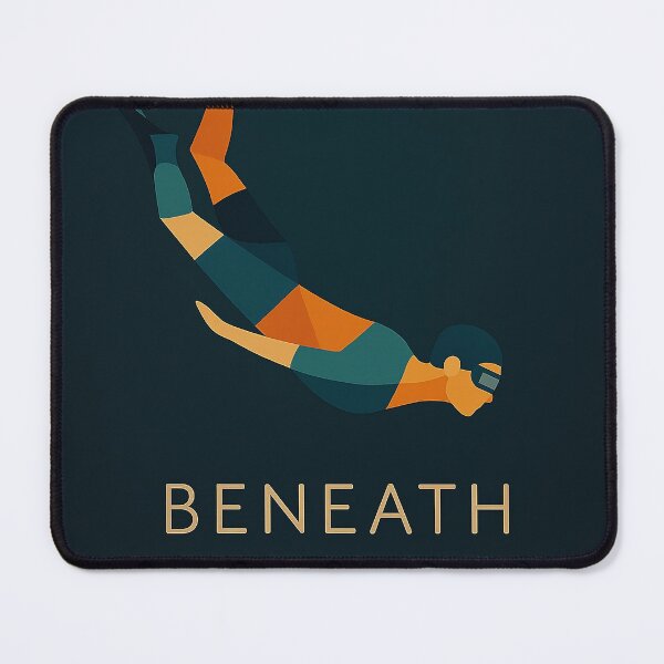 Item preview, Beneath the Noise – Minimalist Diver Art, Deep Focus Ocean Design designed and sold by GREEN6437.