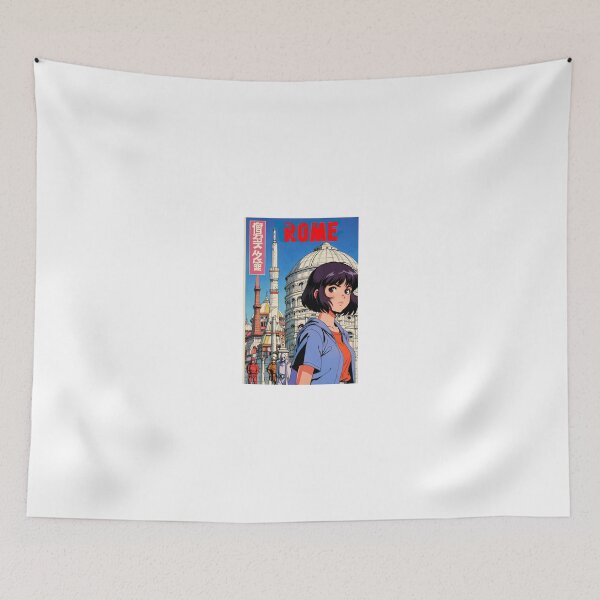 Item preview, Retro Anime Girl Cute Rome Italy Travel 80s Design designed and sold by ANIMEX00.